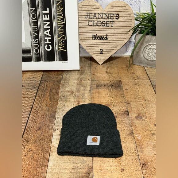 Carhartt gray unisex cuffed beanie hat - Picture 2 of 5